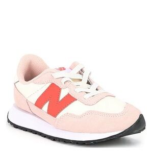 New Balance Kids' Cream and Pink Sneakers size 10